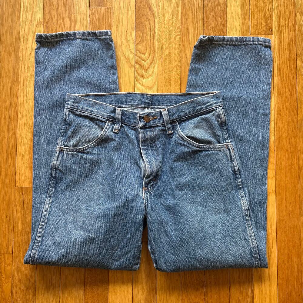 Men's Rustler Wrangler Classic Regular FIt Straight Leg Jeans 100% Cotton